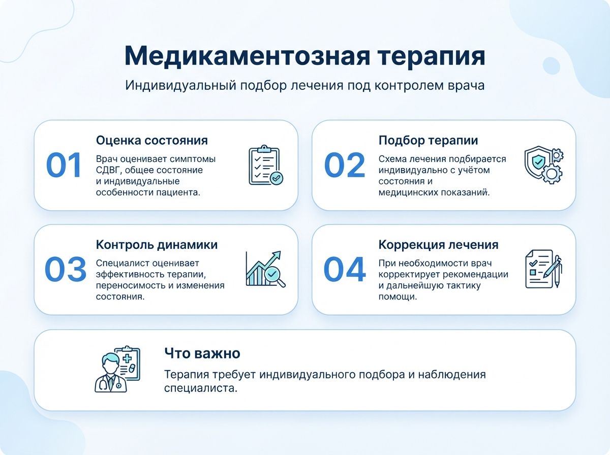 Лечение СДВГ в городе Иланский у детей и взрослыхинфографика